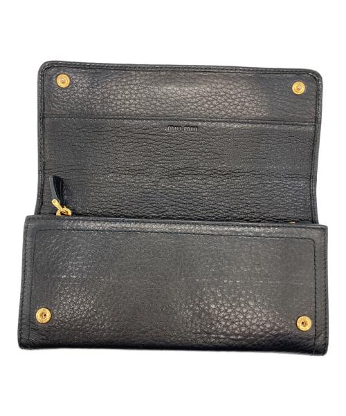 MIU MIU（ミュウミュウ）MIU MIU (ミュウミュウ) 長財布 ブラックの古着・服飾アイテム