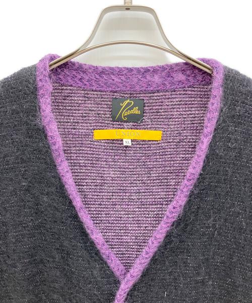 Needles（ニードルズ）Needles (ニードルズ) UNION (ユニオン) 厚手カーディガン パープル サイズ:XLの古着・服飾アイテム