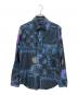 LOUIS VUITTON（ルイ ヴィトン）の古着「ソルトダミエ総柄シルクシャツ」｜ブラック×ブルー