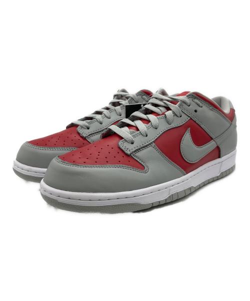 NIKE（ナイキ）NIKE (ナイキ) NIKE DUNK LOW（ナイキ　ダンク　ロー） グレー×レッド サイズ:29.5㎝の古着・服飾アイテム