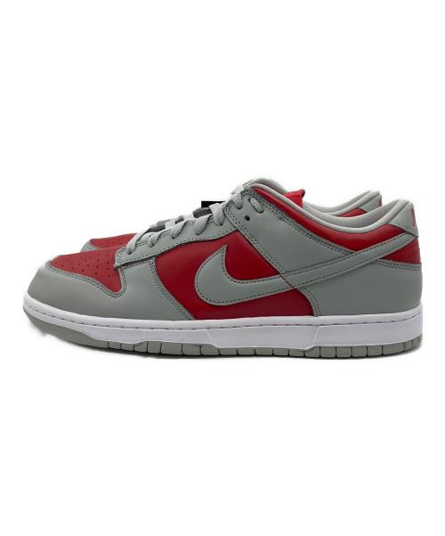 NIKE（ナイキ）NIKE (ナイキ) NIKE DUNK LOW（ナイキ　ダンク　ロー） グレー×レッド サイズ:29.5㎝の古着・服飾アイテム