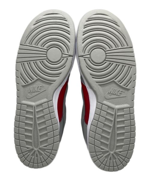 NIKE（ナイキ）NIKE (ナイキ) NIKE DUNK LOW（ナイキ　ダンク　ロー） グレー×レッド サイズ:29.5㎝の古着・服飾アイテム