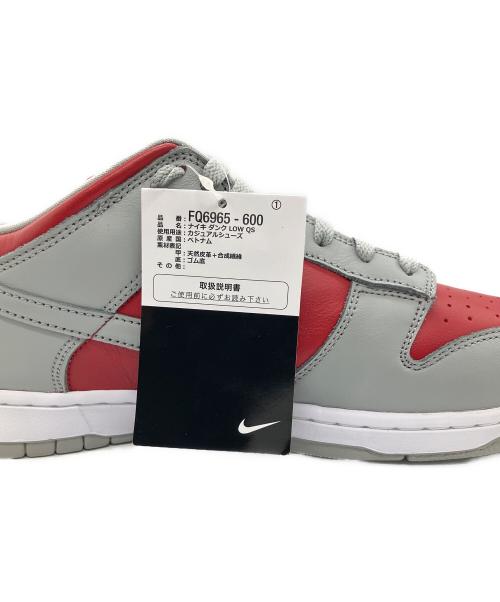 NIKE（ナイキ）NIKE (ナイキ) NIKE DUNK LOW（ナイキ　ダンク　ロー） グレー×レッド サイズ:29.5㎝の古着・服飾アイテム