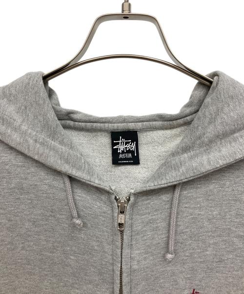 stussy（ステューシー）stussy (ステューシー) ジップパーカー グレー サイズ:Mの古着・服飾アイテム