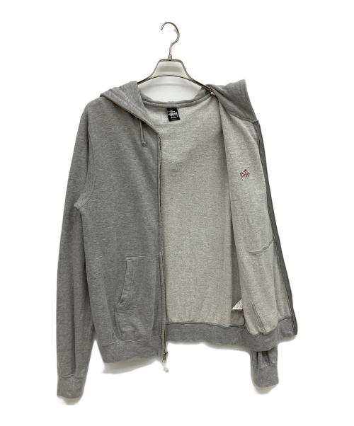 stussy（ステューシー）stussy (ステューシー) ジップパーカー グレー サイズ:Mの古着・服飾アイテム