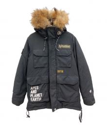 Aape BY A BATHING APE（エーエイプ バイ アベイシングエイプ）の古着「ダウンジャケット」｜ブラック