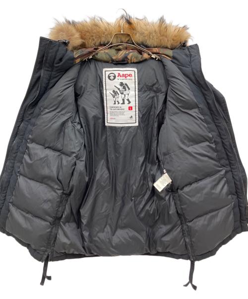 Aape BY A BATHING APE（エーエイプ バイ アベイシングエイプ）Aape BY A BATHING APE (エーエイプ バイ アベイシングエイプ) ダウンジャケット ブラック サイズ:Lの古着・服飾アイテム