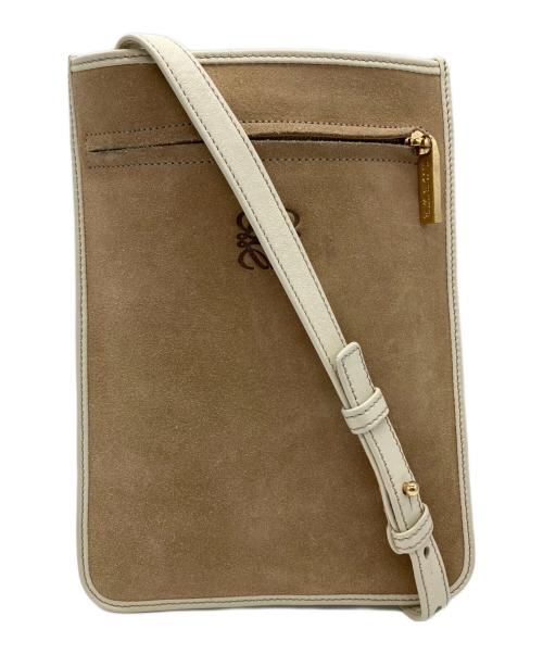 LOEWE（ロエベ）LOEWE (ロエベ) アナグラム　ショルダーポーチ ベージュの古着・服飾アイテム