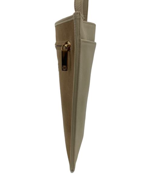 LOEWE（ロエベ）LOEWE (ロエベ) アナグラム　ショルダーポーチ ベージュの古着・服飾アイテム