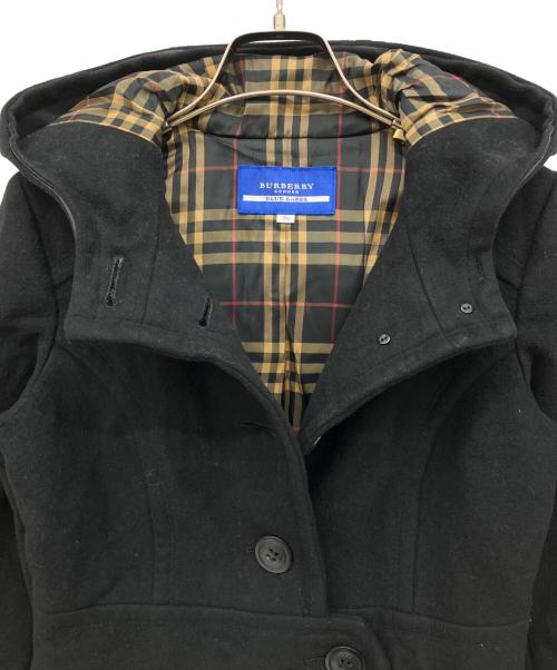 BURBERRY BLUE LABEL（バーバリー ブルー レーベル）BURBERRY BLUE LABEL (バーバリー ブルー レーベル) フーデッドコート ブラック サイズ:36の古着・服飾アイテム