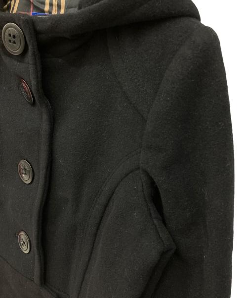 BURBERRY BLUE LABEL（バーバリー ブルー レーベル）BURBERRY BLUE LABEL (バーバリー ブルー レーベル) フーデッドコート ブラック サイズ:36の古着・服飾アイテム