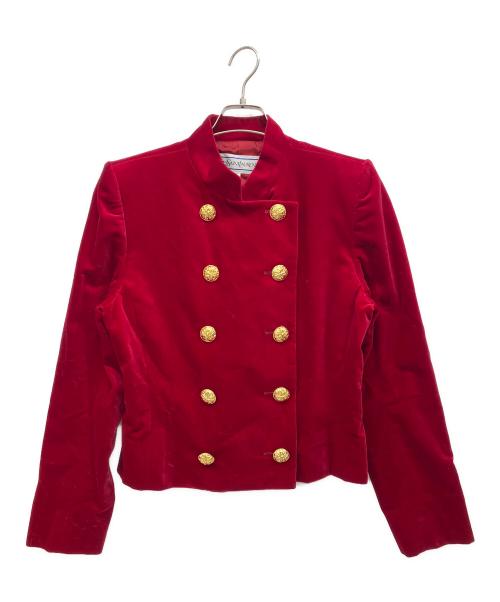 Yves Saint Laurent（イヴサンローラン）Yves Saint Laurent (イヴサンローラン) ダブルジャケット レッド サイズ:Lの古着・服飾アイテム