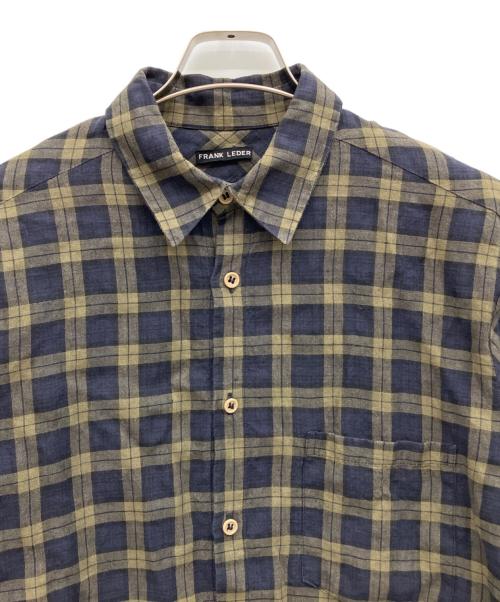 FRANK LEDER（フランクリーダー）FRANK LEDER (フランクリーダー) 長袖シャツ グリーン×ネイビー サイズ:Mの古着・服飾アイテム