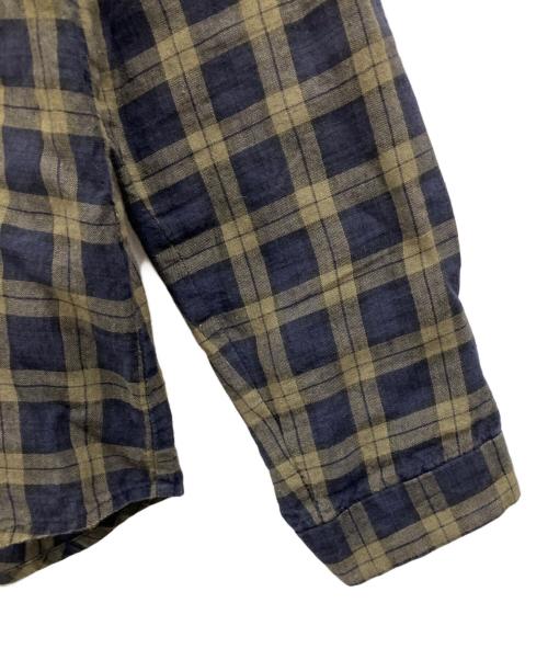 FRANK LEDER（フランクリーダー）FRANK LEDER (フランクリーダー) 長袖シャツ グリーン×ネイビー サイズ:Mの古着・服飾アイテム