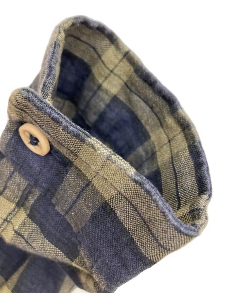 FRANK LEDER（フランクリーダー）FRANK LEDER (フランクリーダー) 長袖シャツ グリーン×ネイビー サイズ:Mの古着・服飾アイテム