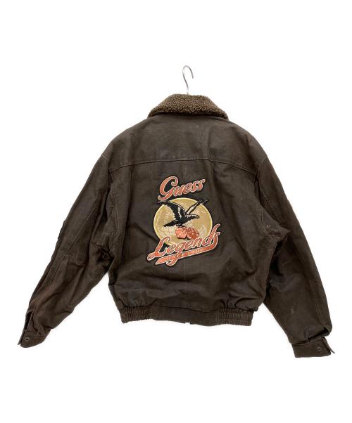 GUESS（ゲス）GUESS (ゲス) フライトジャケット ブラウン サイズ:Sの古着・服飾アイテム