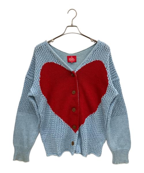 Vivienne Westwood RED LABEL（ヴィヴィアンウエストウッドレッドレーベル）Vivienne Westwood RED LABEL (ヴィヴィアンウエストウッドレッドレーベル) 厚手カーディガン スカイブルー サイズ:Mの古着・服飾アイテム