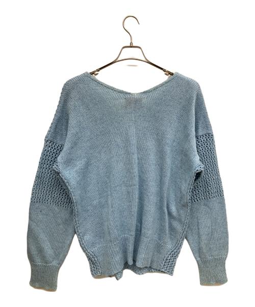 Vivienne Westwood RED LABEL（ヴィヴィアンウエストウッドレッドレーベル）Vivienne Westwood RED LABEL (ヴィヴィアンウエストウッドレッドレーベル) 厚手カーディガン スカイブルー サイズ:Mの古着・服飾アイテム