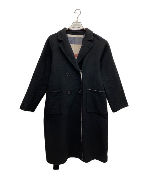 BLUE LABEL CRESTBRIDGE（ブルーレーベルクレストブリッジ）BLUE LABEL CRESTBRIDGE (ブルーレーベルクレストブリッジ) Pコート ブラック サイズ:38の古着・服飾アイテム