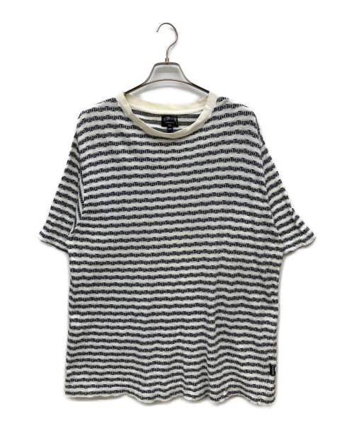stussy（ステューシー）stussy (ステューシー) Tシャツ ブラック×ホワイト サイズ:XLの古着・服飾アイテム