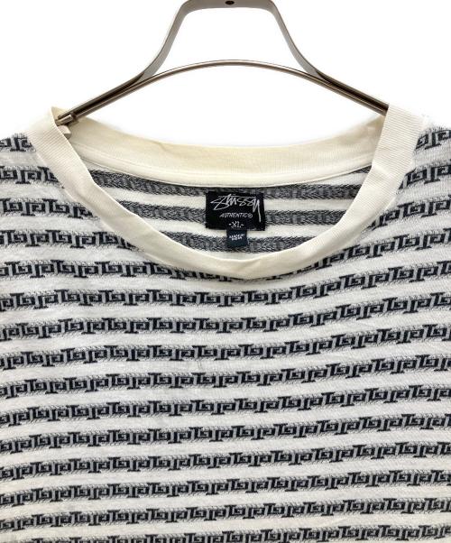 stussy（ステューシー）stussy (ステューシー) Tシャツ ブラック×ホワイト サイズ:XLの古着・服飾アイテム