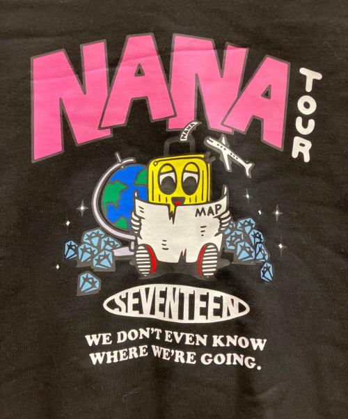 NANA TOUR with SEVENTEEN（ナナツアー）NANA TOUR with SEVENTEEN (ナナツアー) ジップパーカー ブラック サイズ:Mの古着・服飾アイテム
