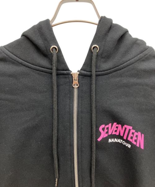 NANA TOUR with SEVENTEEN（ナナツアー）NANA TOUR with SEVENTEEN (ナナツアー) ジップパーカー ブラック サイズ:Mの古着・服飾アイテム
