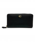 COACHコーチ）の古着「ラウンドファスナー財布」｜ブラック