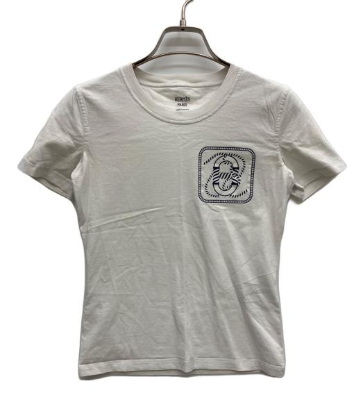 HERMES（エルメス）HERMES (エルメス) 半袖カットソー ホワイト サイズ:34の古着・服飾アイテム