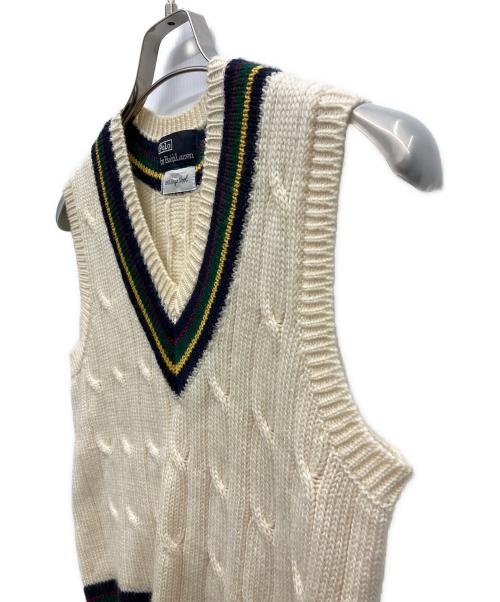 POLO RALPH LAUREN（ポロ・ラルフローレン）POLO RALPH LAUREN (ポロ・ラルフローレン) ニットベスト ベージュ サイズ:Sの古着・服飾アイテム