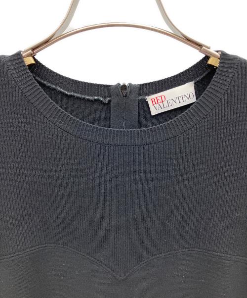 RED VALENTINO（レッドヴァレンティノ）RED VALENTINO (レッドヴァレンティノ) 長袖ワンピース ブラック サイズ:Sの古着・服飾アイテム