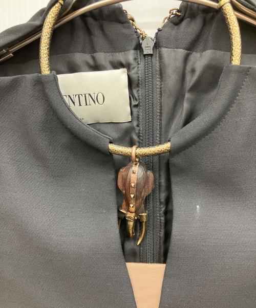 VALENTINO（ヴァレンティノ）VALENTINO (ヴァレンティノ) 半袖ワンピース ブラック サイズ:38の古着・服飾アイテム