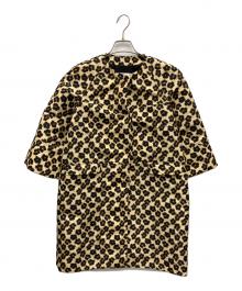 RED VALENTINO（レッドヴァレンティノ）の古着「レオパード柄ジャケット」｜ベージュ×ブラック