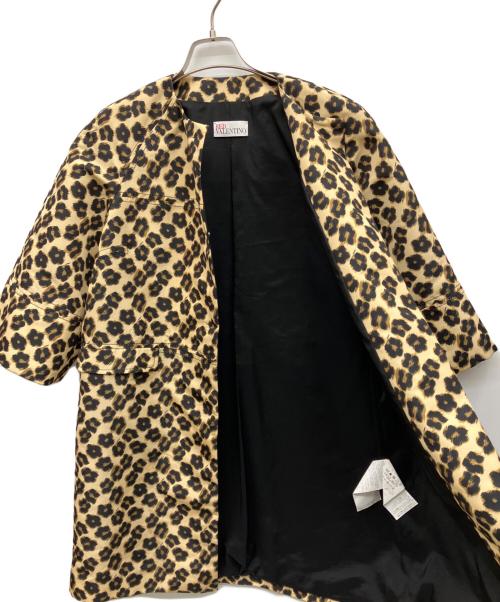 RED VALENTINO（レッドヴァレンティノ）RED VALENTINO (レッドヴァレンティノ) レオパード柄ジャケット ベージュ×ブラック サイズ:40の古着・服飾アイテム