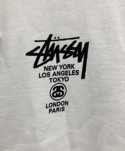 stussy（ステューシー）stussy (ステューシー) プルオーバーパーカー ホワイト サイズ:Lの古着・服飾アイテム