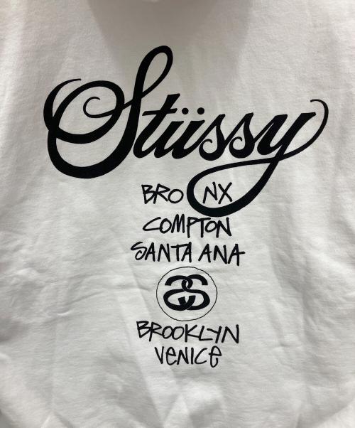 stussy（ステューシー）stussy (ステューシー) プルオーバーパーカー ホワイト サイズ:Lの古着・服飾アイテム