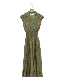 Snidel（スナイデル）の古着「ノースリーブワンピース」｜グリーン