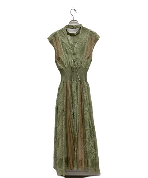 Snidel（スナイデル）Snidel (スナイデル) ノースリーブワンピース グリーン 未使用品の古着・服飾アイテム