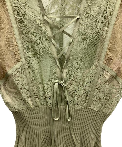 Snidel（スナイデル）Snidel (スナイデル) ノースリーブワンピース グリーン 未使用品の古着・服飾アイテム