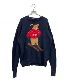 POLO RALPH LAUREN（ポロ・ラルフローレン）の古着「厚手ニット」｜ネイビー