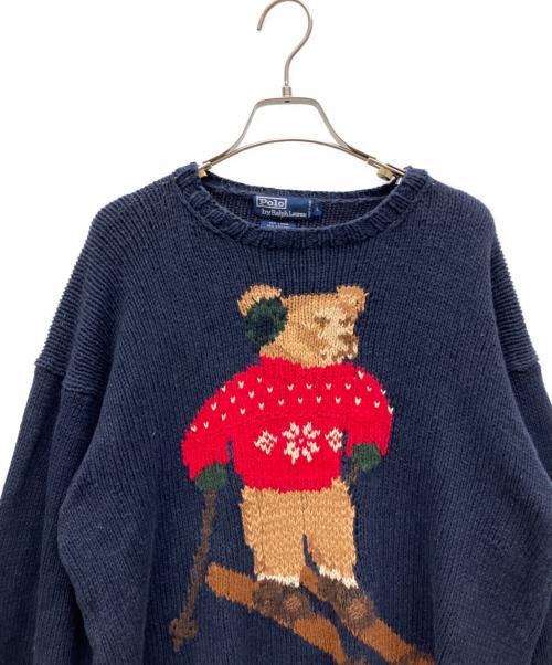POLO RALPH LAUREN（ポロ・ラルフローレン）POLO RALPH LAUREN (ポロ・ラルフローレン) 厚手ニット ネイビー サイズ:Lの古着・服飾アイテム