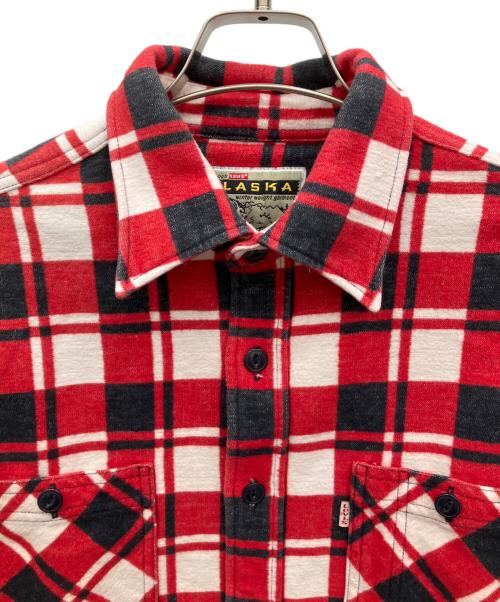 LEVI'S（リーバイス）LEVI'S (リーバイス) 長袖シャツ レッド×ホワイト サイズ:Lの古着・服飾アイテム