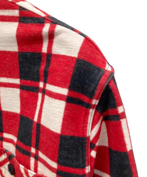 LEVI'S（リーバイス）LEVI'S (リーバイス) 長袖シャツ レッド×ホワイト サイズ:Lの古着・服飾アイテム