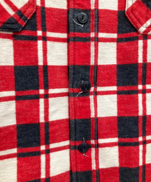 LEVI'S（リーバイス）LEVI'S (リーバイス) 長袖シャツ レッド×ホワイト サイズ:Lの古着・服飾アイテム