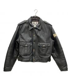 FOUR SKULL MEN's（フォー・スカル・メンズ）の古着「レザージャケット」｜ブラック