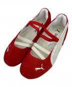 PUMAプーマ）の古着「バレエシューズ」｜レッド×ホワイト