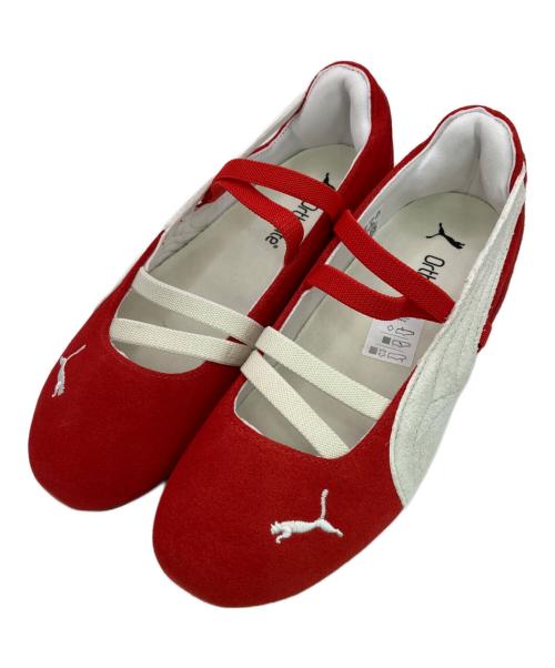 PUMA（プーマ）PUMA (プーマ) バレエシューズ レッド×ホワイト サイズ:22.5cmの古着・服飾アイテム