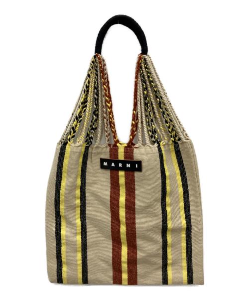 MARNI（マルニ）MARNI (マルニ) ハンモックバッグ イエロー×ブラウン×ブラック×ベージュの古着・服飾アイテム