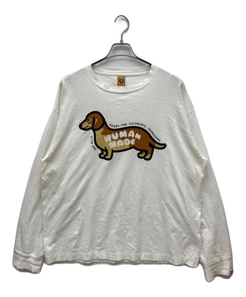 HUMAN MADE（ヒューマンメイド）HUMAN MADE (ヒューマンメイド) 長袖カットソー ホワイト サイズ:XXLの古着・服飾アイテム