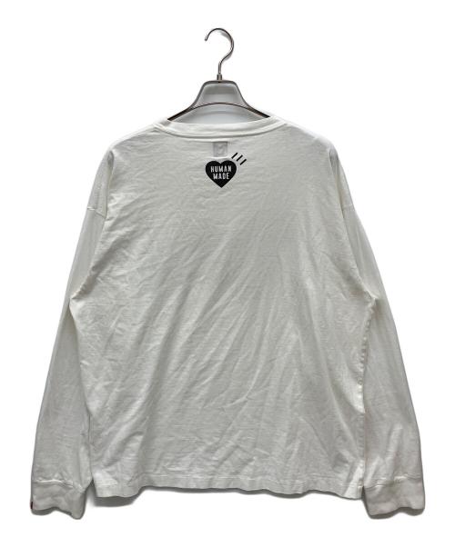 HUMAN MADE（ヒューマンメイド）HUMAN MADE (ヒューマンメイド) 長袖カットソー ホワイト サイズ:XXLの古着・服飾アイテム